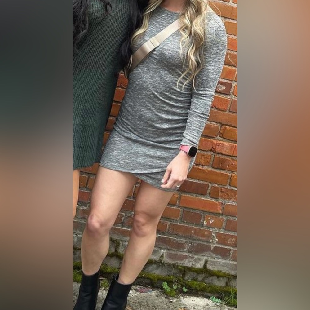 Love, Fire grey long sleeve body on dress